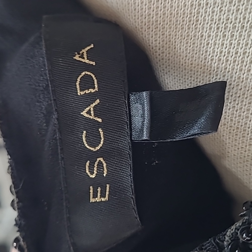 Escada Black Midi Dress with Beaded Bodice - Picture 4 of 4
